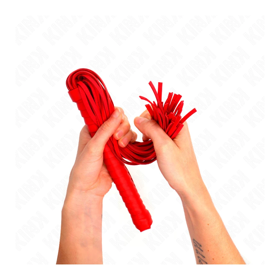 KINK - CHICOTE COM CABO TEXTURADO VERMELHO 48,5 CM
